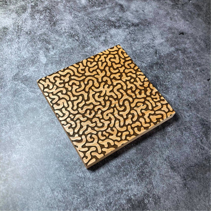 Luxury Animal Print Coaster - Deluxe Varnished Oak Wood - Leopard Snake Tiger & More! - Nature Skin Pattern Laser Engraved Wood Coasters